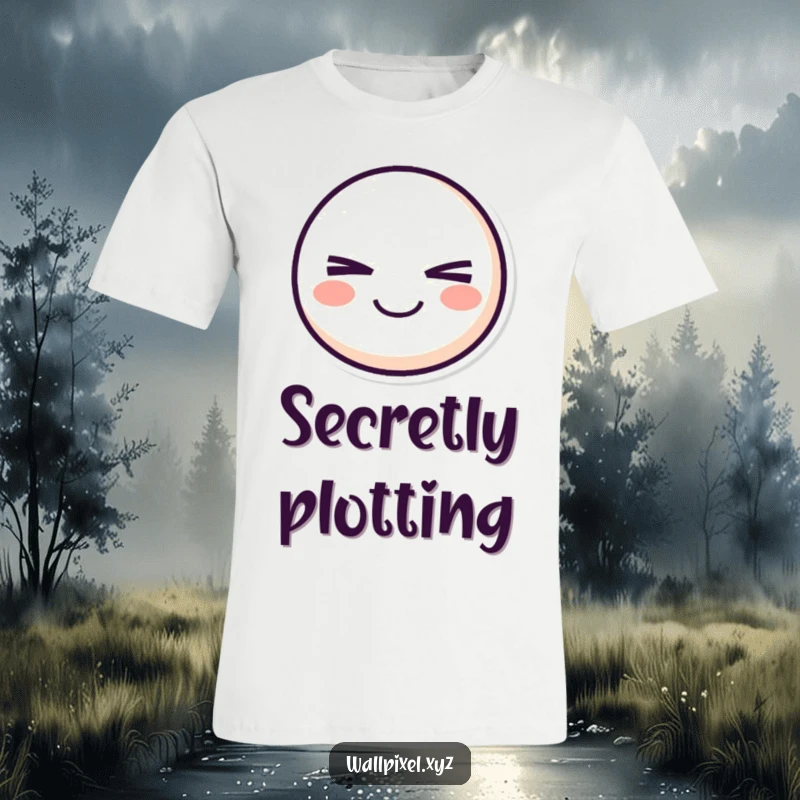 Funny pixel smiley face t-shirt featuring a retro character winking mischievously, perfect for adding playful charm.