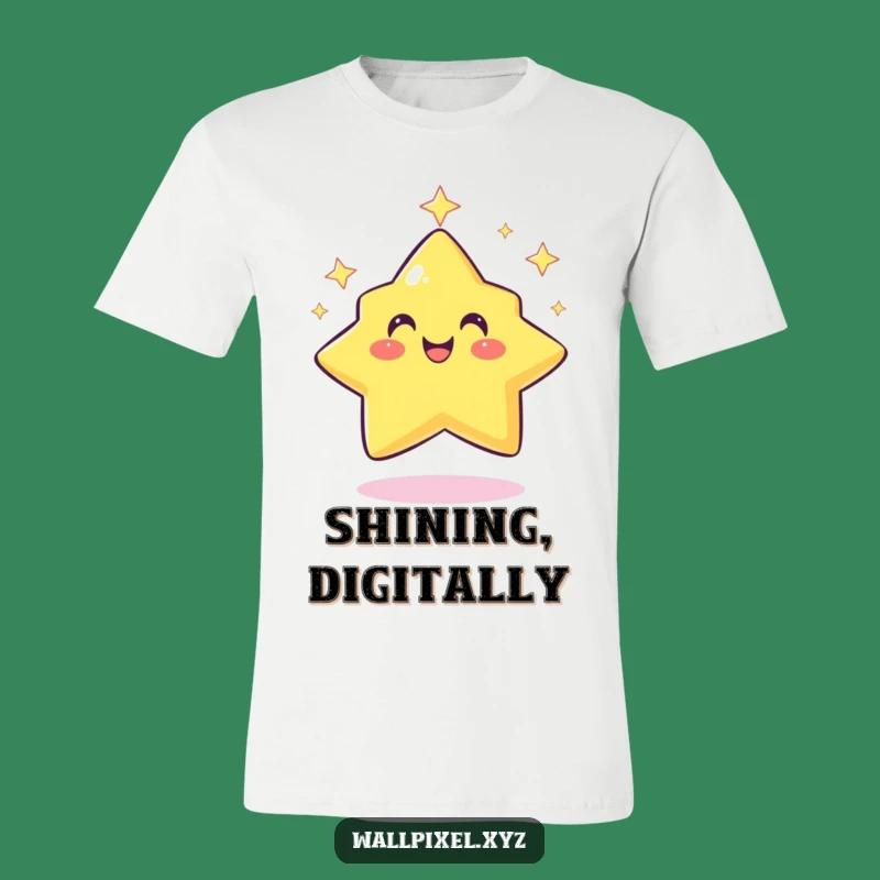 Funny Pixel Star T-Shirt: Twinkling Retro Design, Hilarious Gamer Gift!