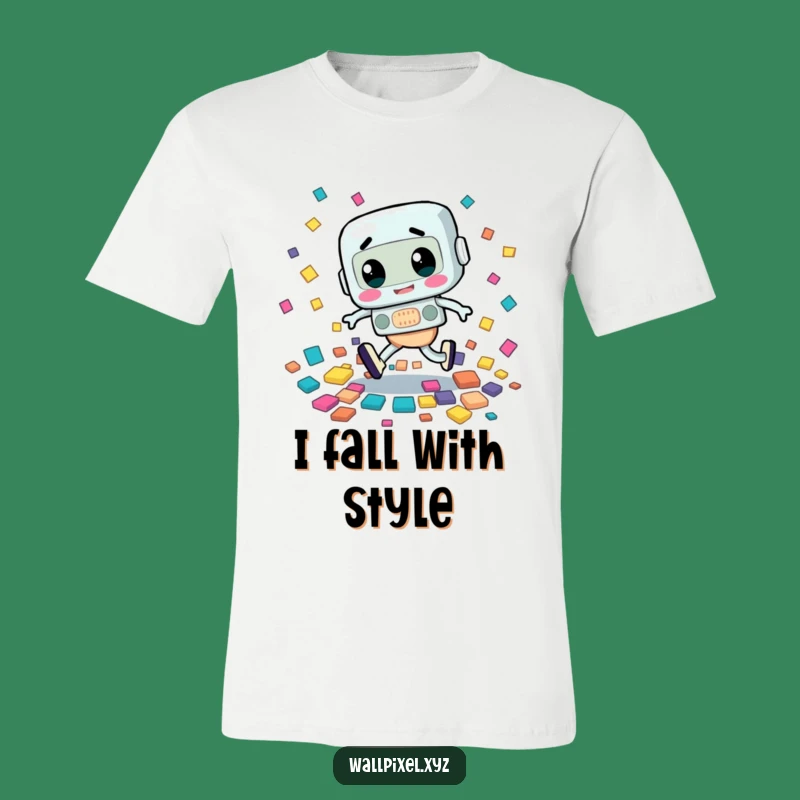 Funny Retro Tripping Character T-Shirt: Wear Your Mishaps with Humorous Flair!