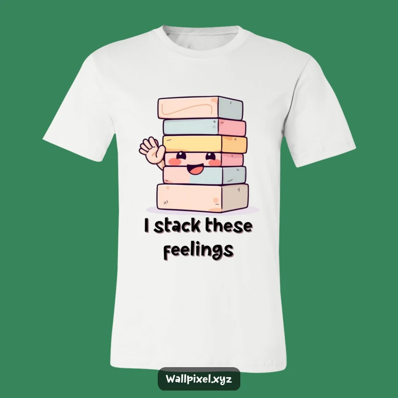 Funny T-Shirt: Enthusiastic Waving Blocks Design, The Ultimate Comfy and Funny Gift
