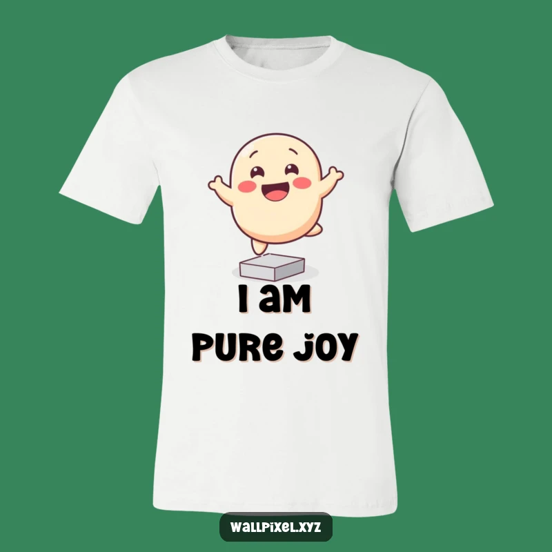 Funny Pixel Blob T-Shirt: Happy Bouncing Character for Casual Fun Gift