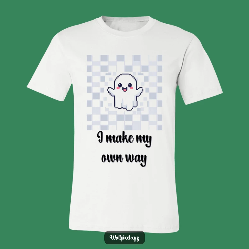 Funny Pixel Ghost T-Shirt: Retro Gaming Humor for Your Wardrobe Gift