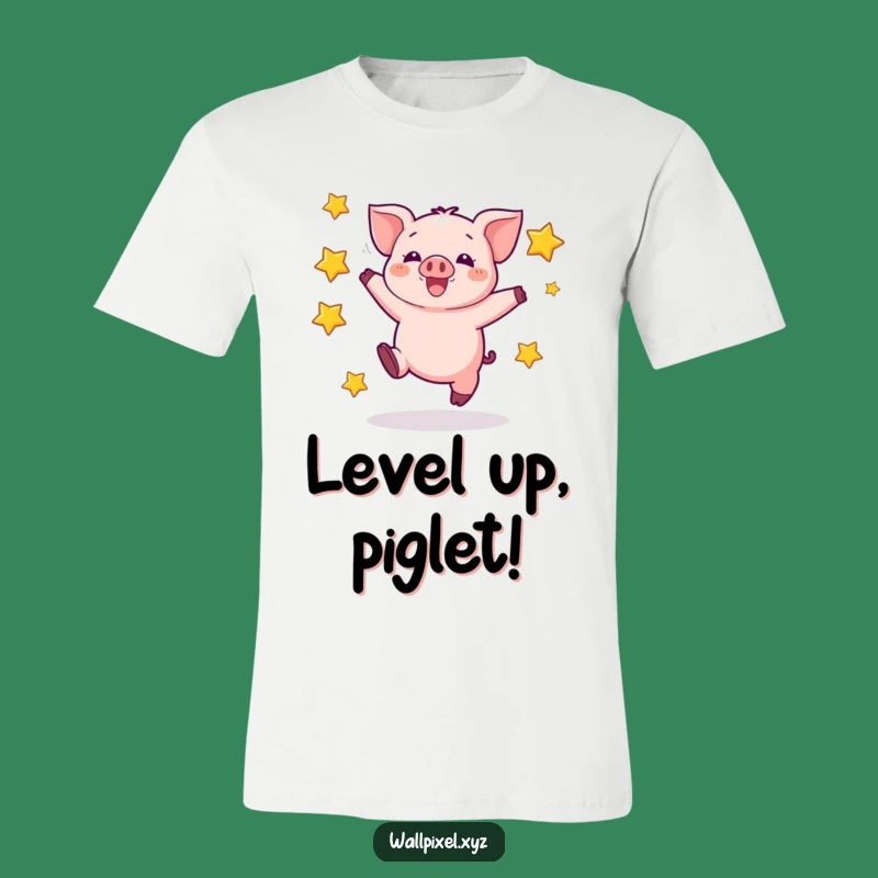 Funny Pixel Piglet T-Shirt - Excited Jumper, Perfect Funny Gift for Retro Fans