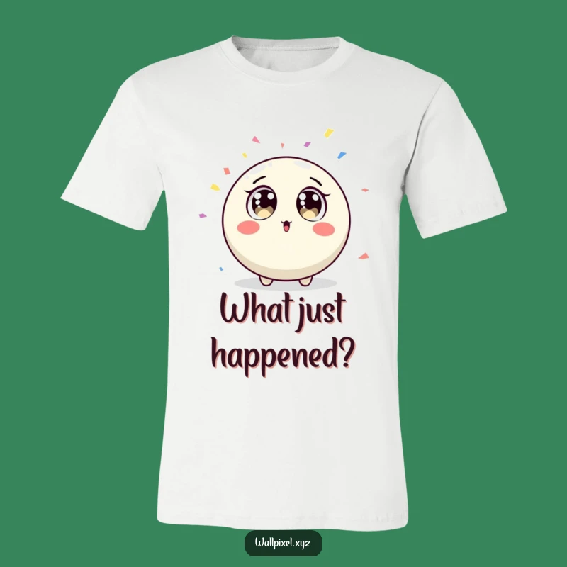 Funny Pixel Surprise Confetti T-Shirt - Big Eyed Party Tee