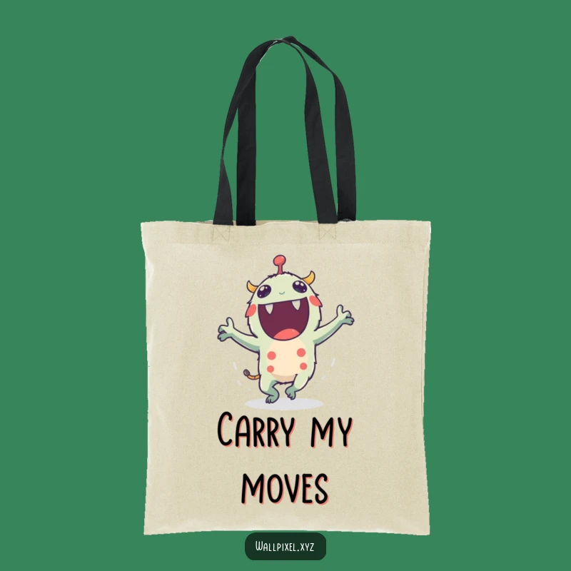 Funny Pixel Monster Tote Bag: Carry Your Fun Wherever You Go