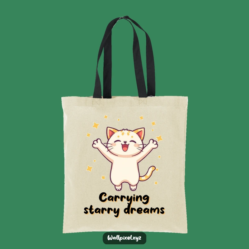 Funny Pixel Cat Tote Bag - Carry Your Retro Gaming Spirit