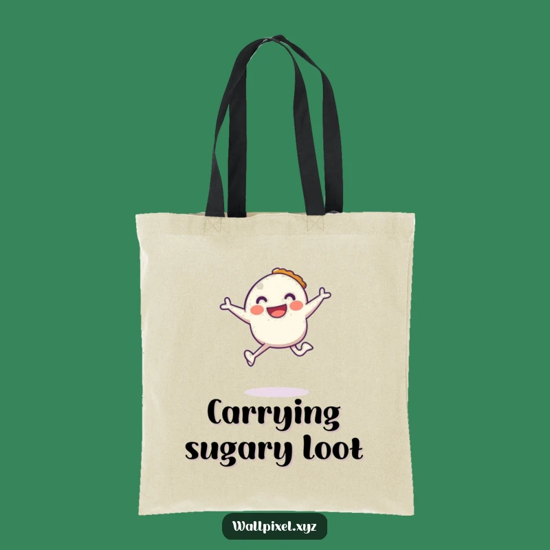 Funny Pixel Pie Tote Bag - Carry Your Game & Snacks!