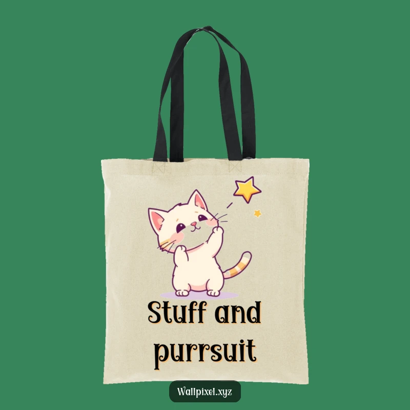 Funny Pixel Cat Tote Bag: Carry Your Essentials Retro Style