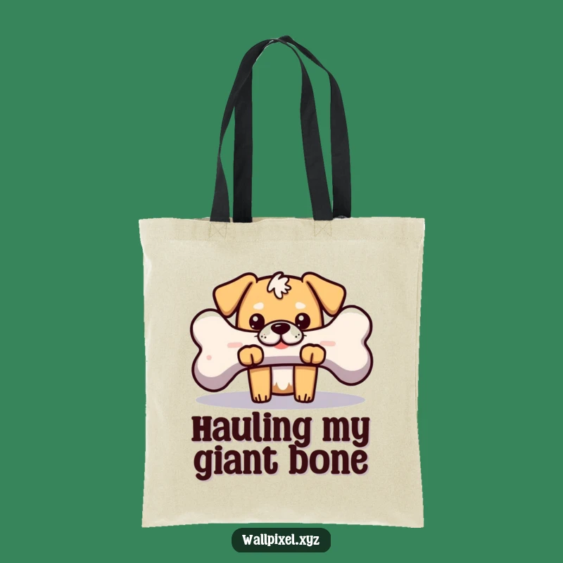Funny Pixel Dog Bone Tote Bag: Retro Gaming Accessory for Dog Lovers
