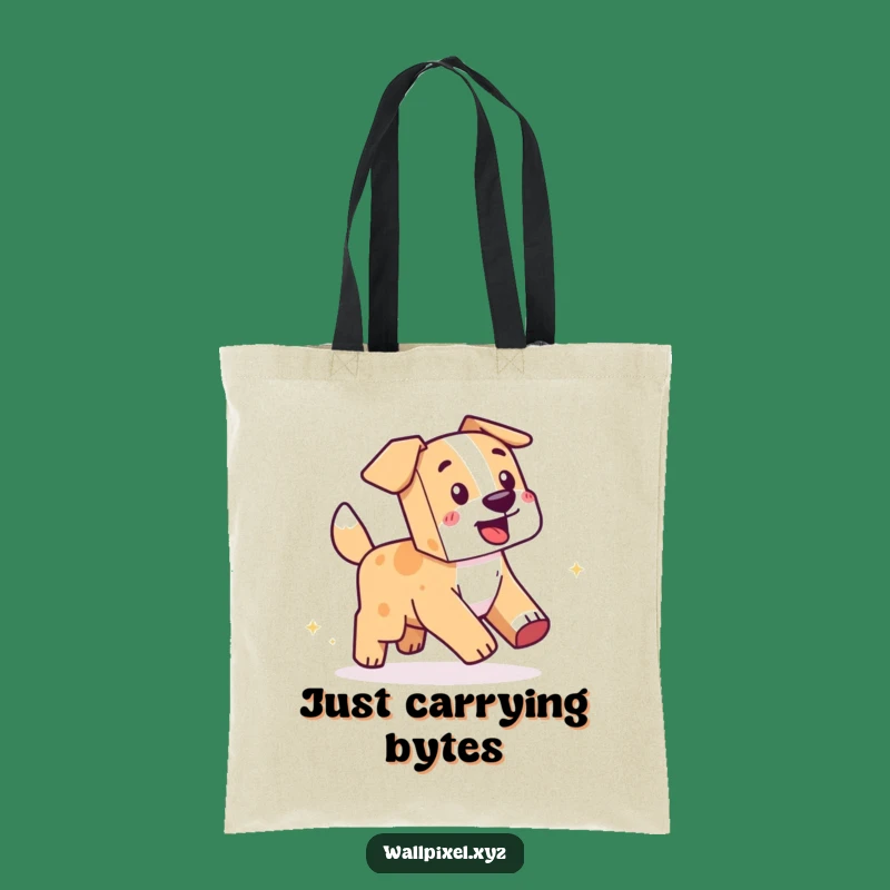 Funny Pixel Dog Tote Bag: Hilarious and Practical Bag for Gamers