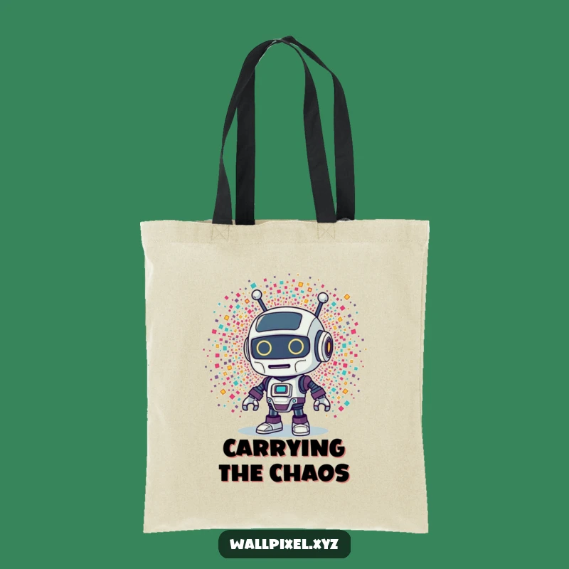 Funny Retro Robot Tote Bag: Hilarious and Practical Bag for Tech Lovers
