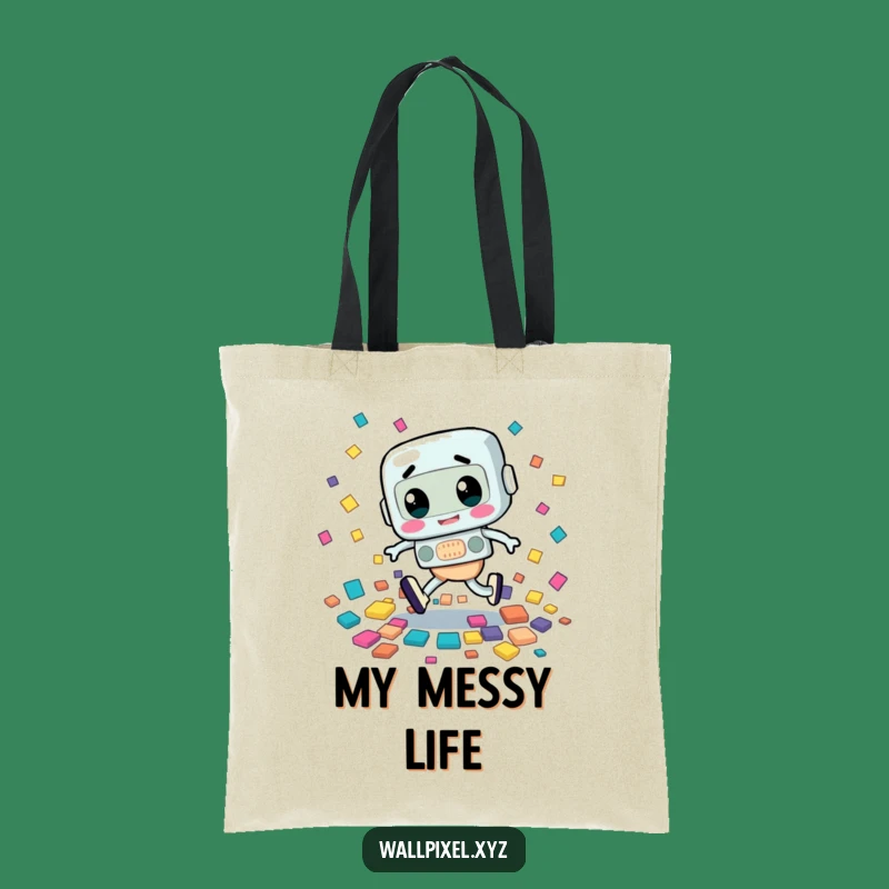 Funny Retro Tripping Character Tote Bag: Carry Your Clumsiness with Style!