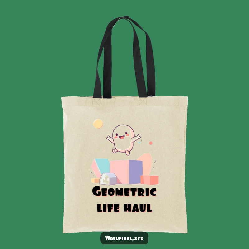 Funny Pixel Bounce Tote Bag - Stylish Geometric Accessory